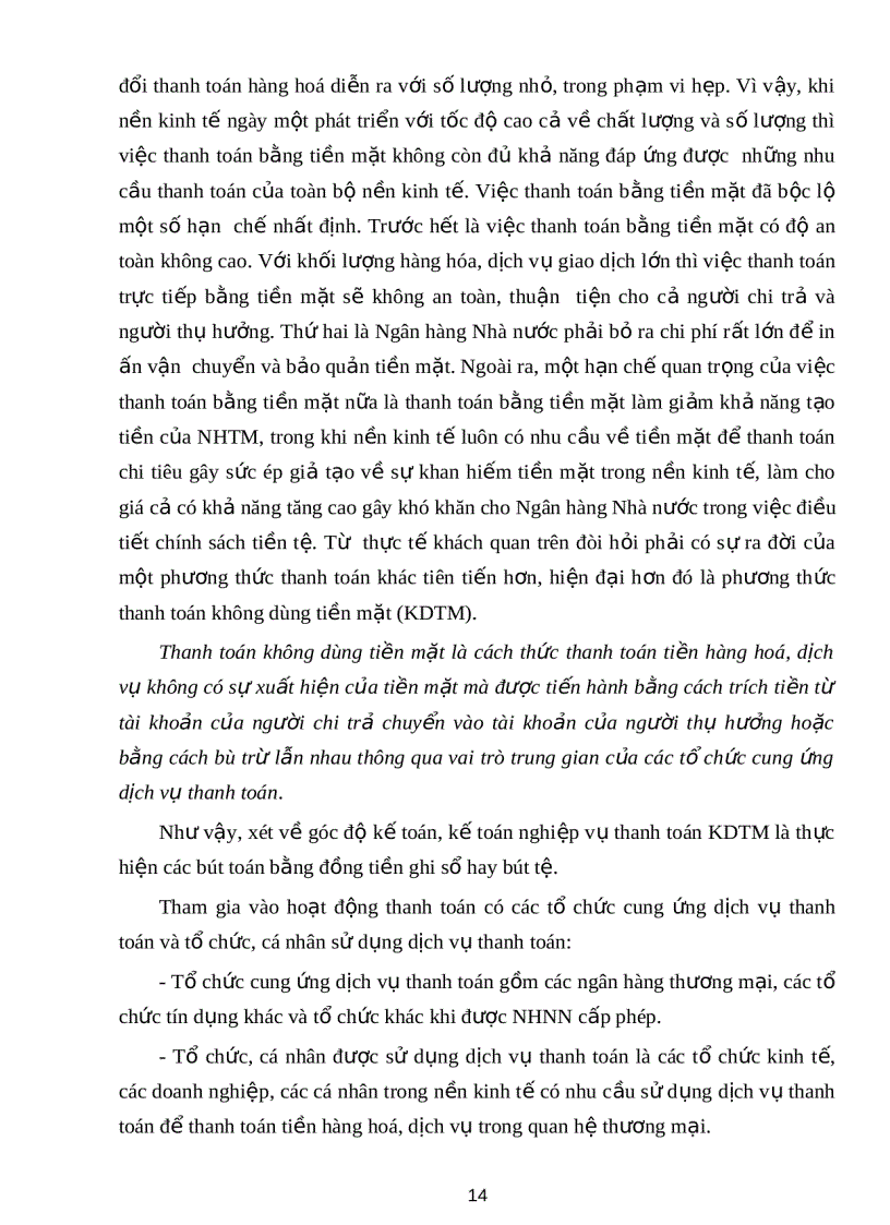 image for page Kế toán nghiệp vụ ngân quỹ và các hình thức thanh toán không dùng tiền mặt