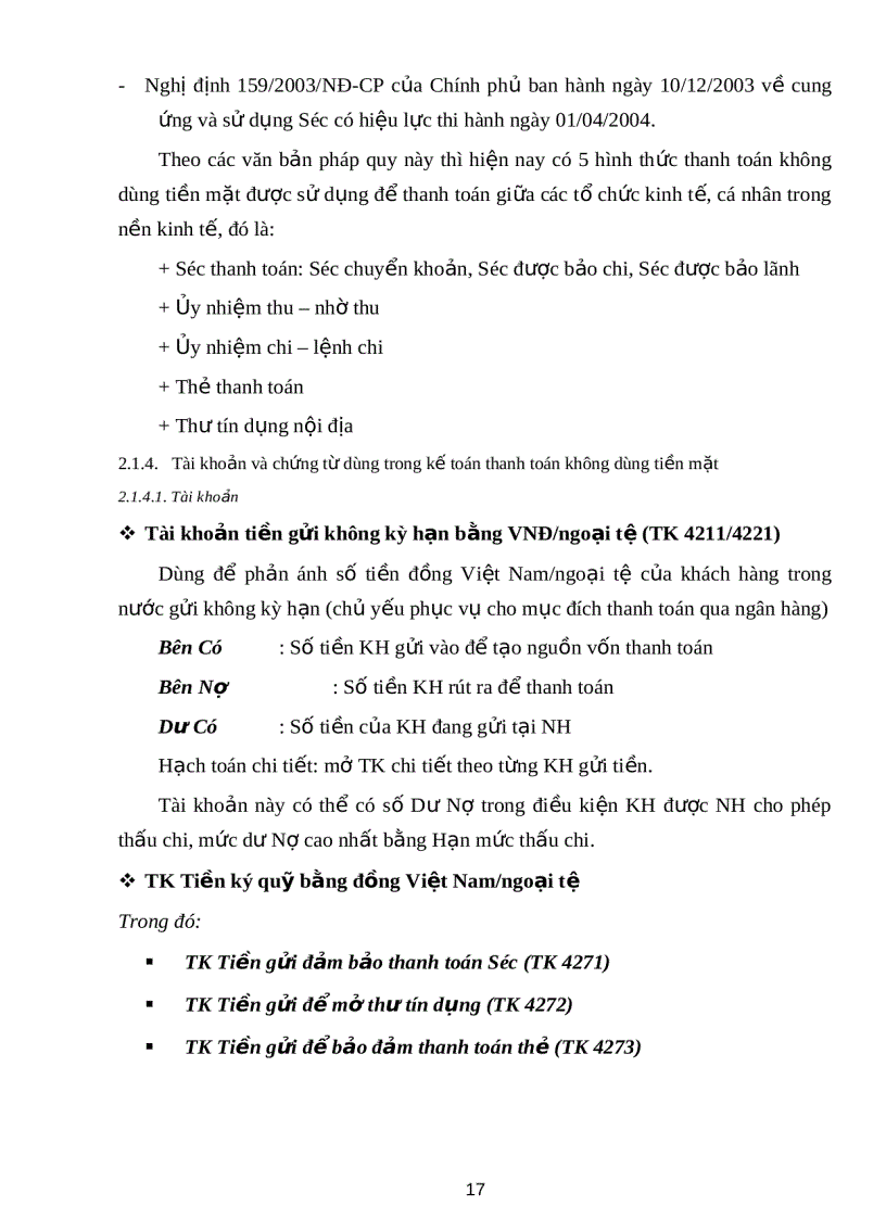 image for page Kế toán nghiệp vụ ngân quỹ và các hình thức thanh toán không dùng tiền mặt
