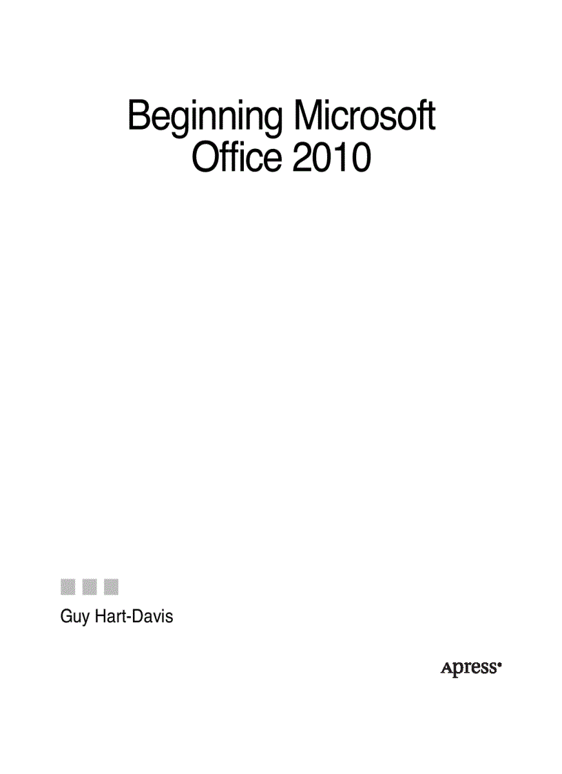 Beginning Microsoft Office 2010