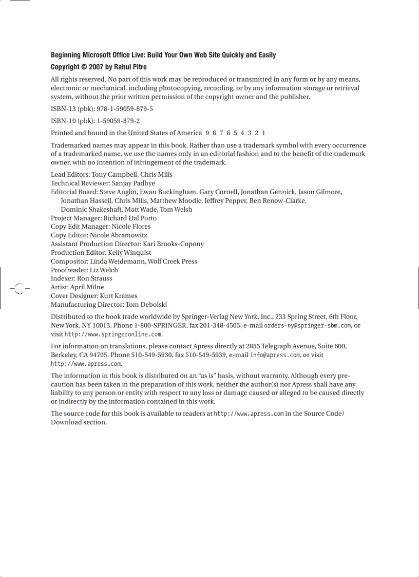 image for page Beginning Microsoft Office Live Build Your Own Web Site Quickly and Easily