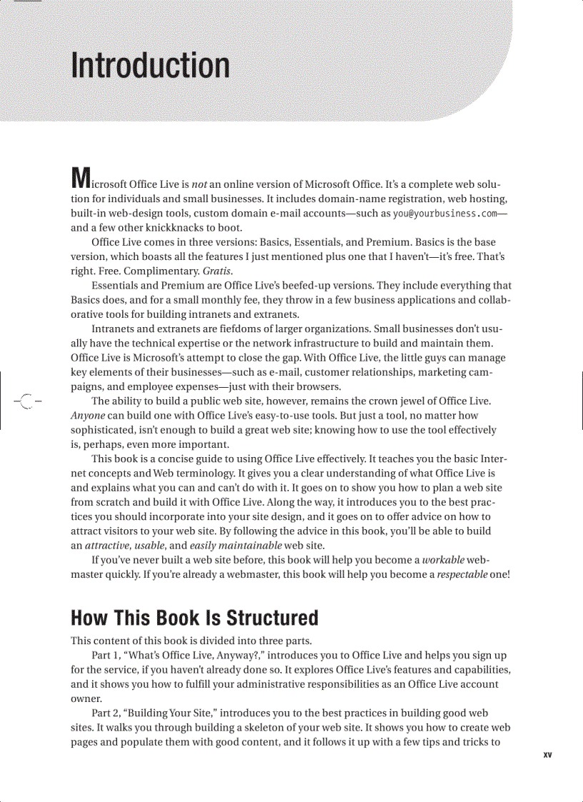 image for page Beginning Microsoft Office Live Build Your Own Web Site Quickly and Easily