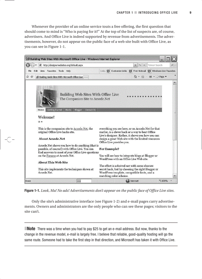 image for page Beginning Microsoft Office Live Build Your Own Web Site Quickly and Easily