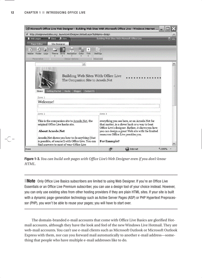 image for page Beginning Microsoft Office Live Build Your Own Web Site Quickly and Easily