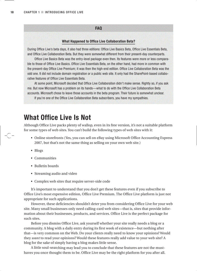 image for page Beginning Microsoft Office Live Build Your Own Web Site Quickly and Easily