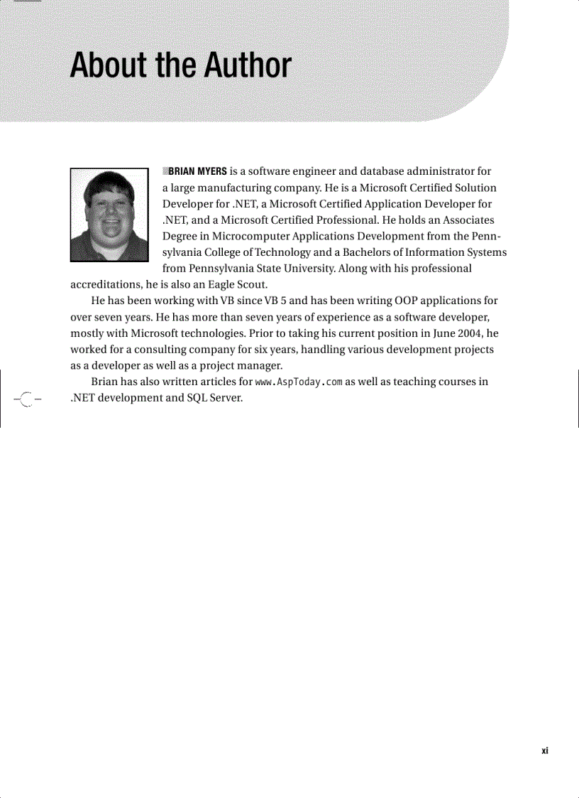 image for page Beginning Object Oriented ASP NET 2 0 with VB NET From Novice to Professional