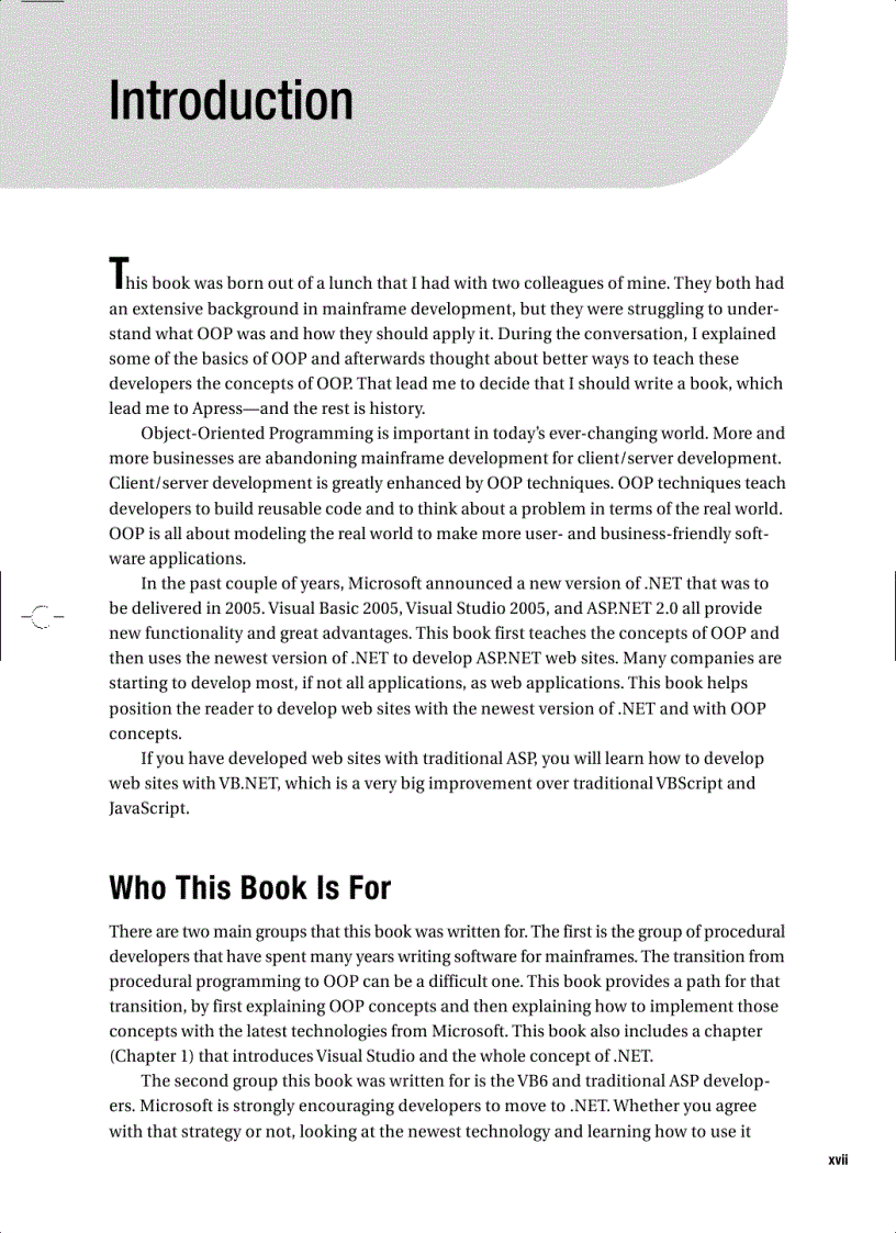 image for page Beginning Object Oriented ASP NET 2 0 with VB NET From Novice to Professional