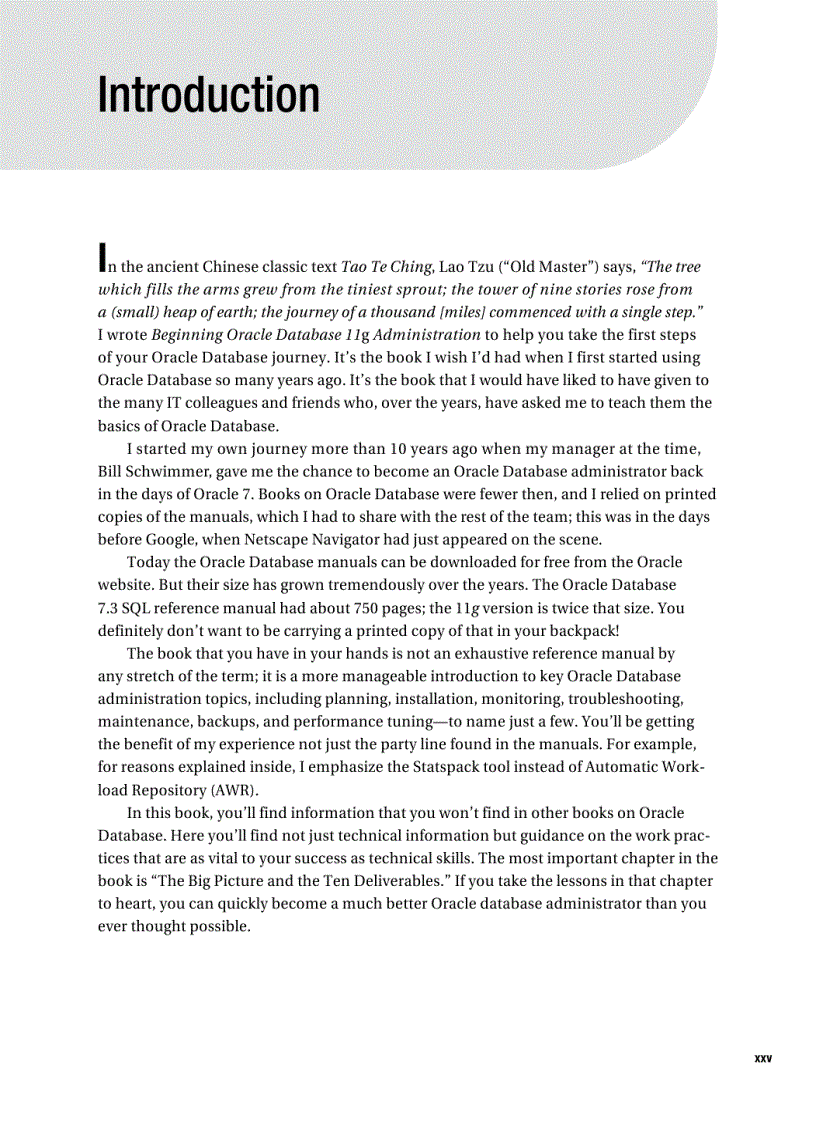 image for page Beginning Oracle Database 11g Administration From Novice to Professional