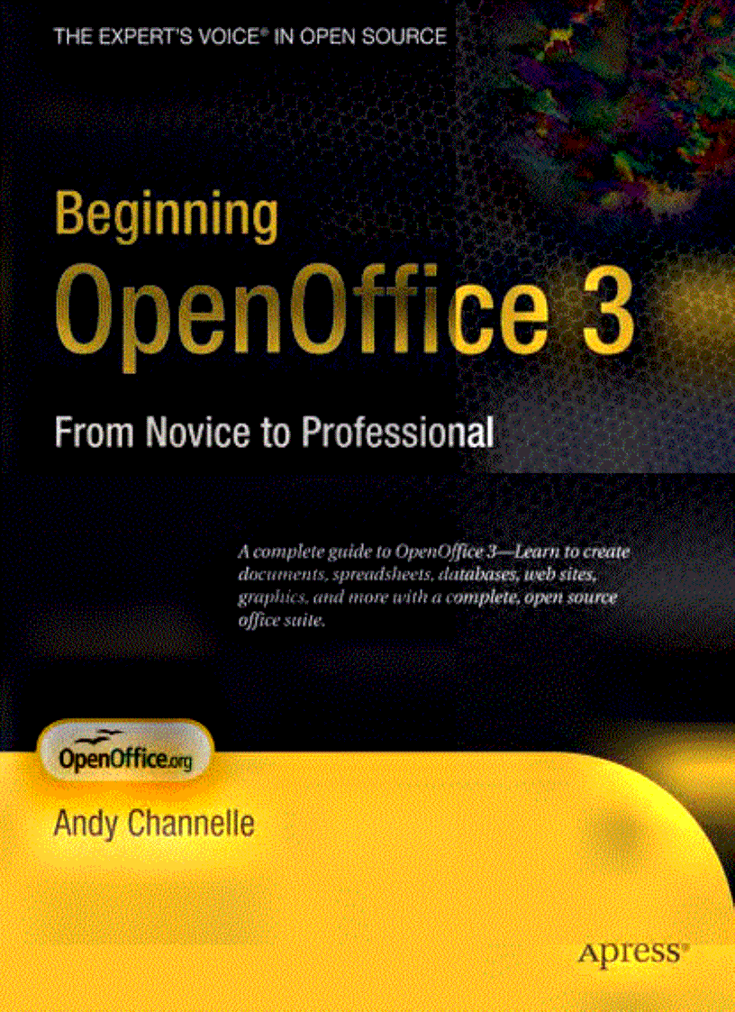 image for page Beginning OpenOffice 3 From Novice to Professional