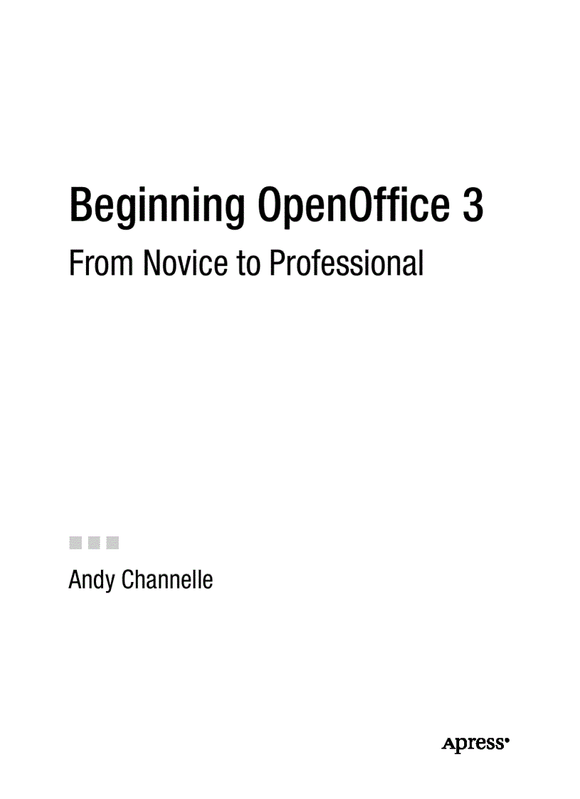 image for page Beginning OpenOffice 3 From Novice to Professional
