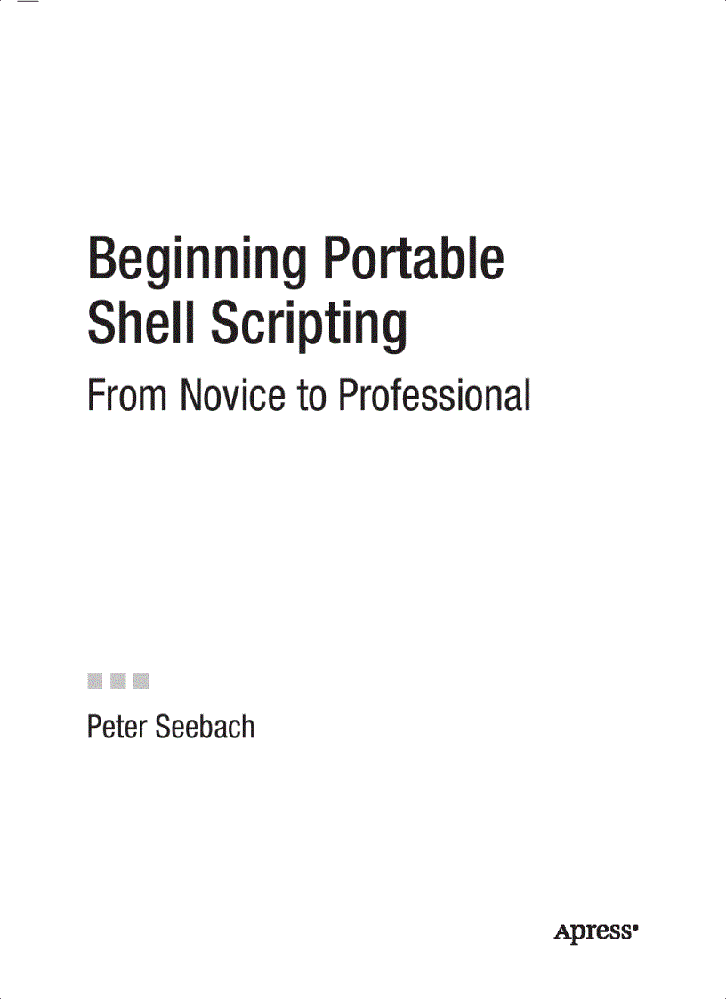image for page Beginning Portable Shell Scripting From Novice to Professional