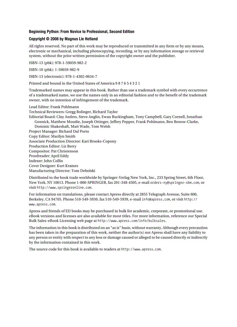 image for page Beginning Python From Novice to Professional