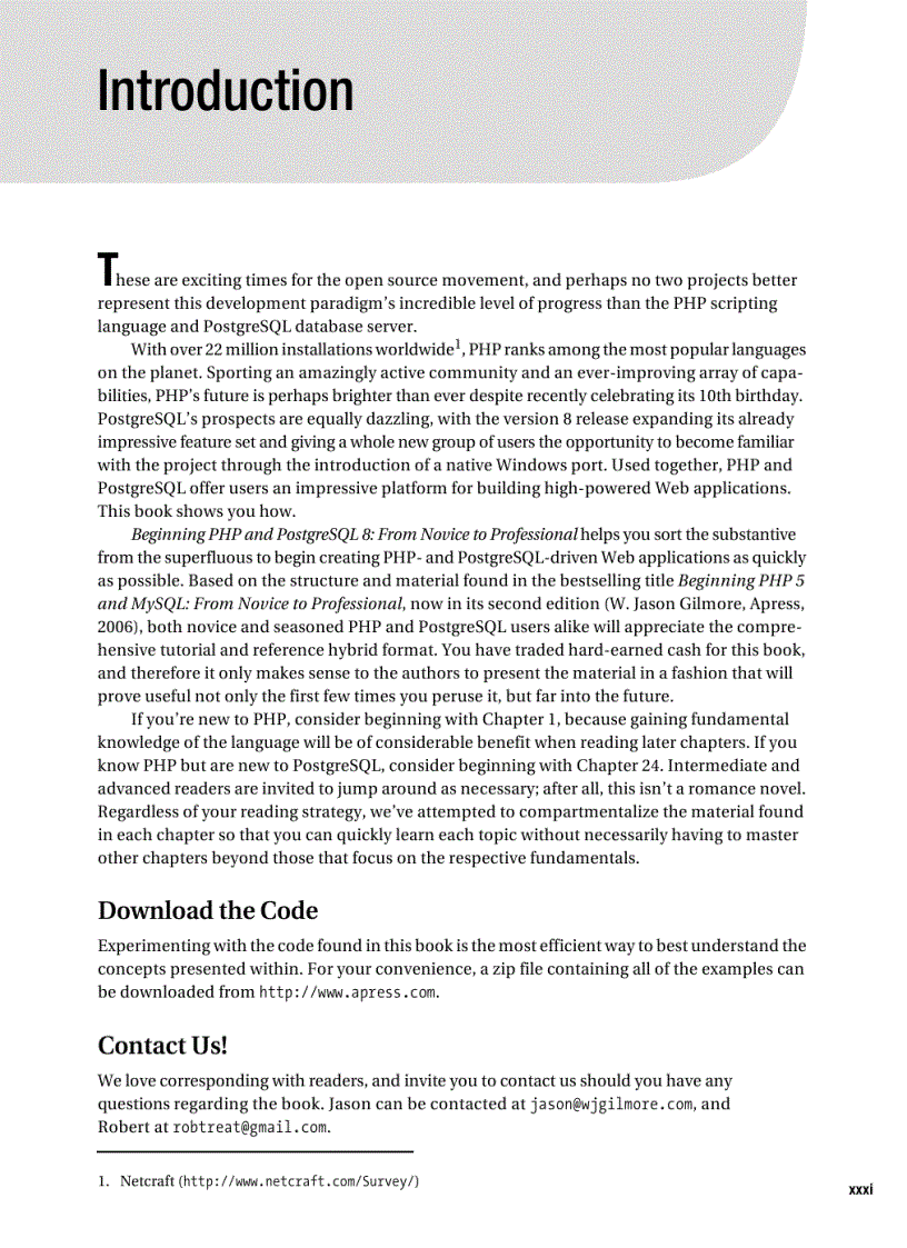 image for page Beginning PHP and PostgreSQL 8 From Novice to Professional