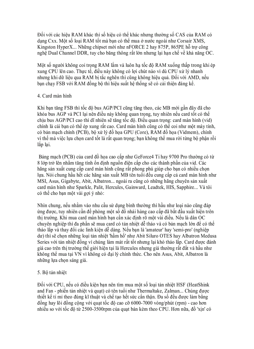 image for page Overclock được mất và những điều cần biết