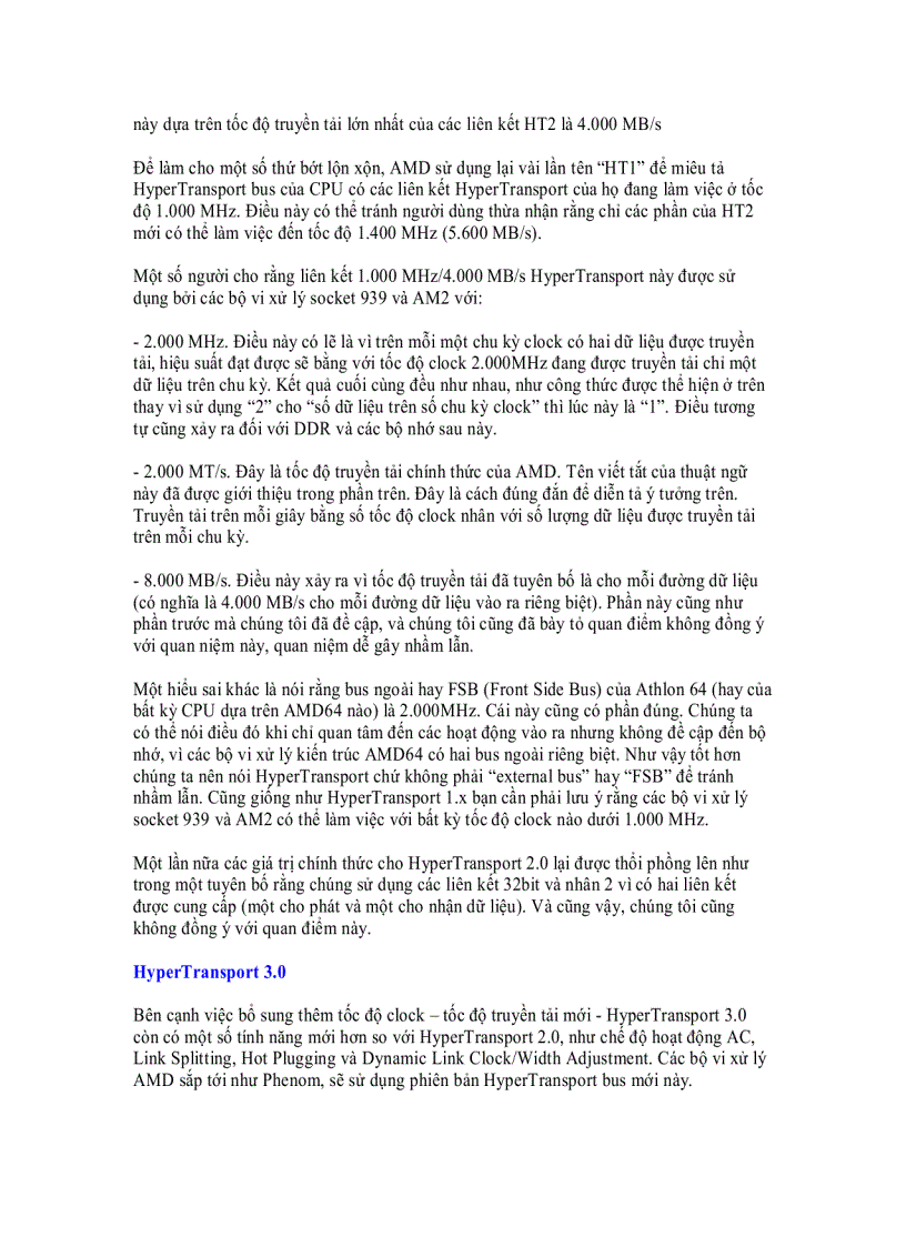 image for page HyperTransport Bus sử dụng cho các bộ vi xử lý AMD
