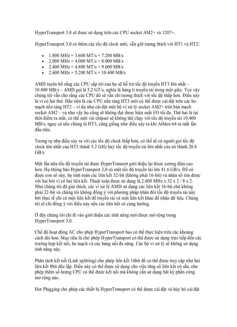 image for page HyperTransport Bus sử dụng cho các bộ vi xử lý AMD