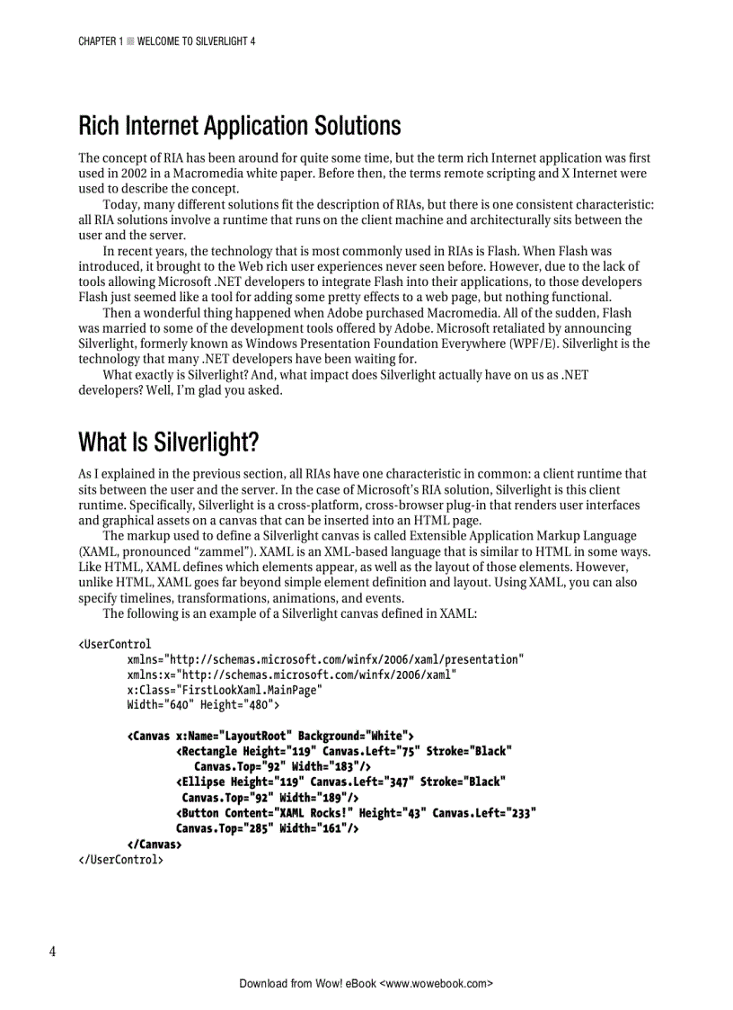image for page Beginning Silverlight 4 in C