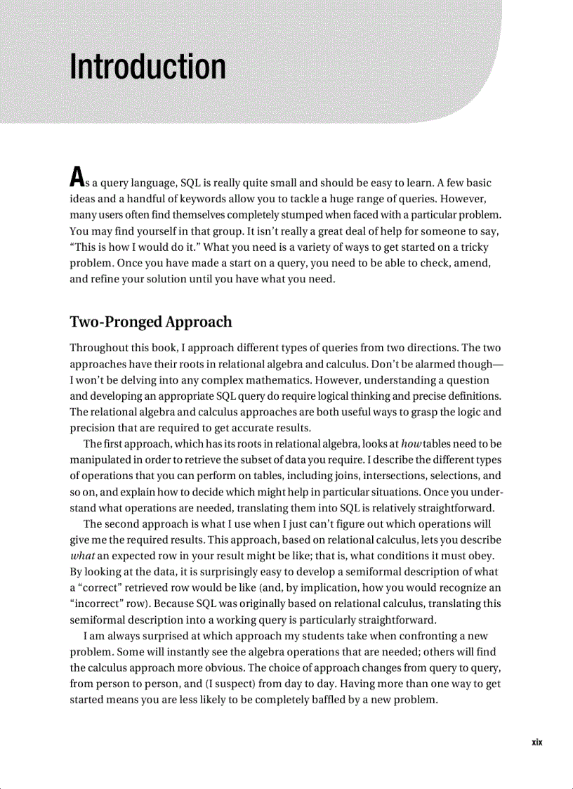 image for page Beginning SQL Queries From Novice to Professional