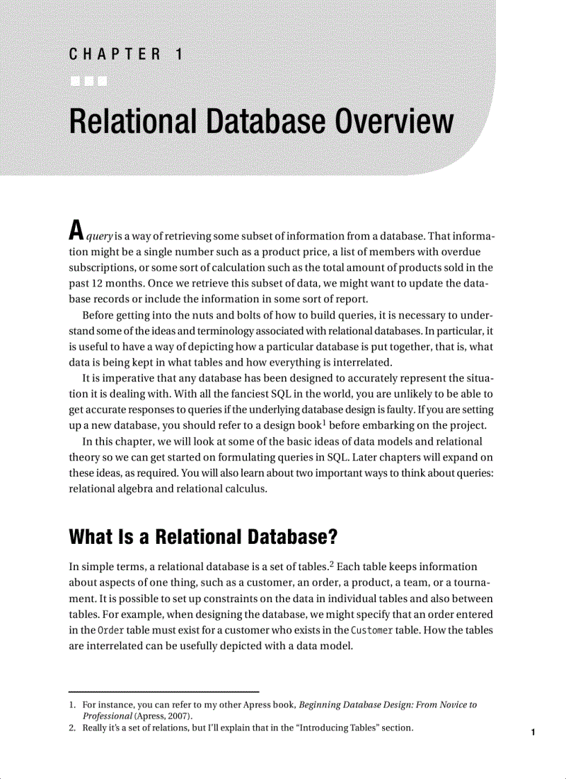image for page Beginning SQL Queries From Novice to Professional