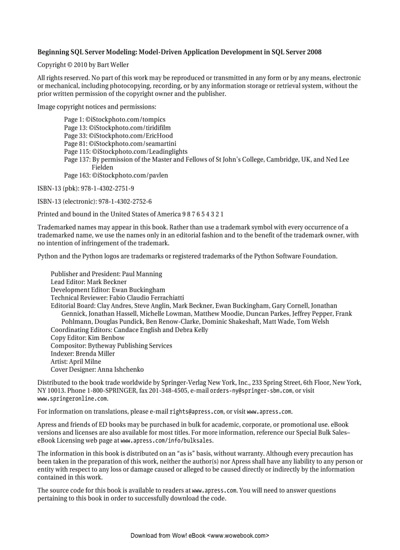 image for page Beginning SQL Server Modeling Model Driven Application Development in SQL Server 2008