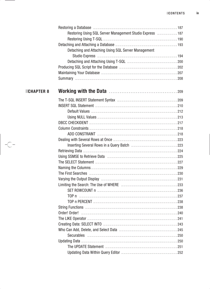 image for page Beginning SQL Server 2005 Express for Developers From Novice to Professional