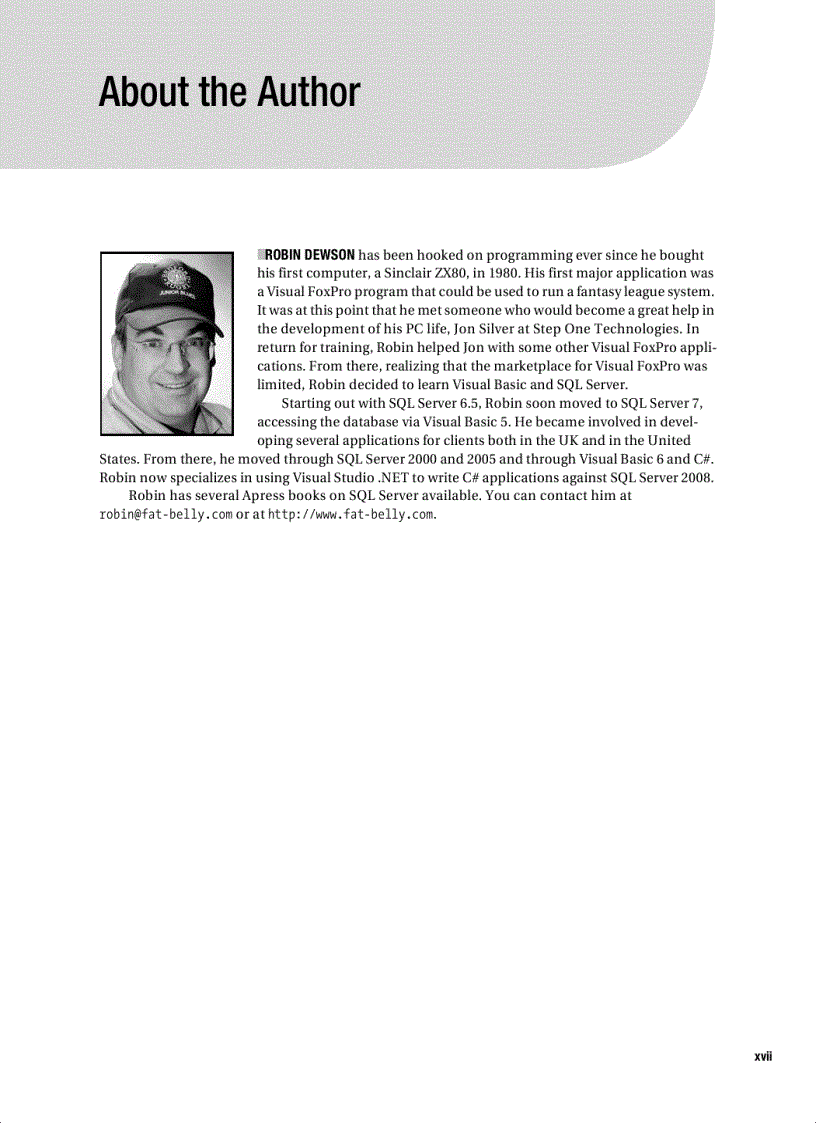 image for page Beginning SQL Server 2008 for Developers From Novice to Professional