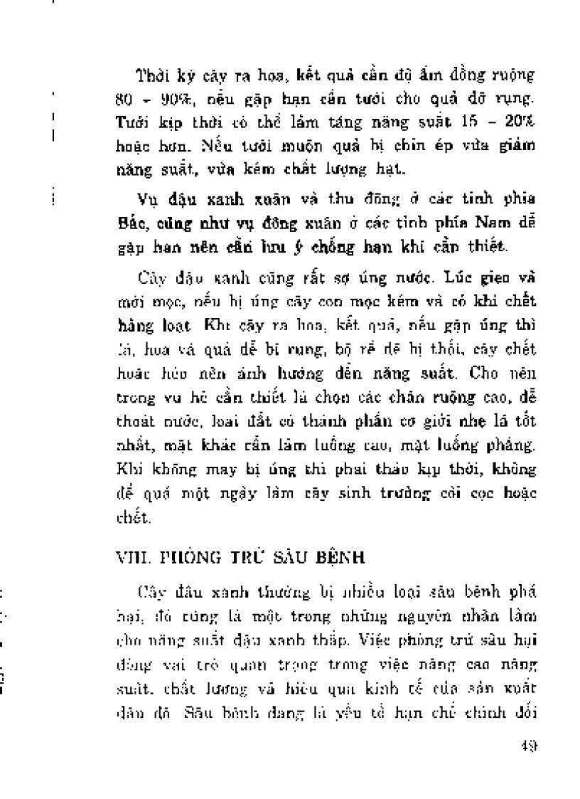 Kĩ thuật trông đậu xanh