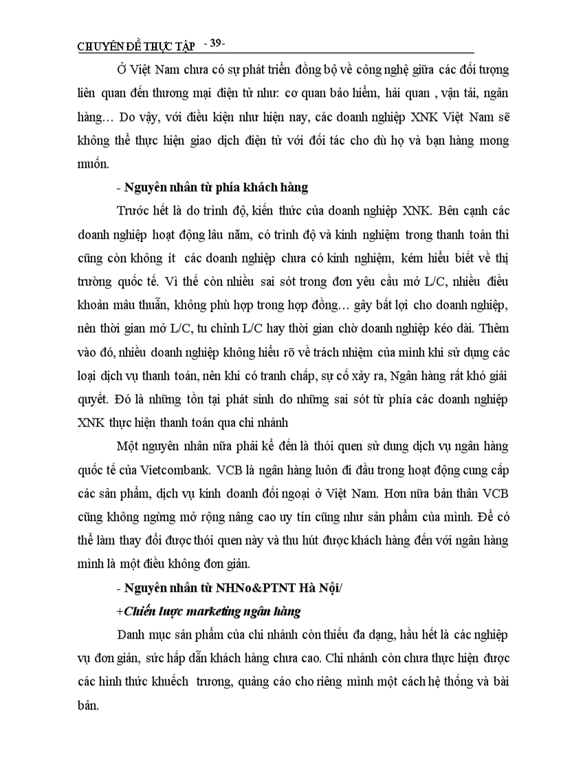 image for page Thực trạng và một số giải pháp phát triển hoạt động thanh toán quốc tế tại Ngân hàng Nông nghiệp và Phát triển nông thôn Hà Nội