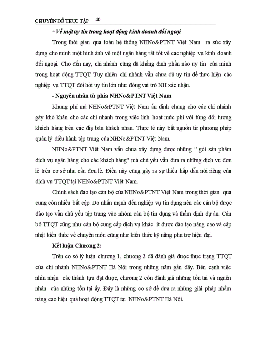 image for page Thực trạng và một số giải pháp phát triển hoạt động thanh toán quốc tế tại Ngân hàng Nông nghiệp và Phát triển nông thôn Hà Nội