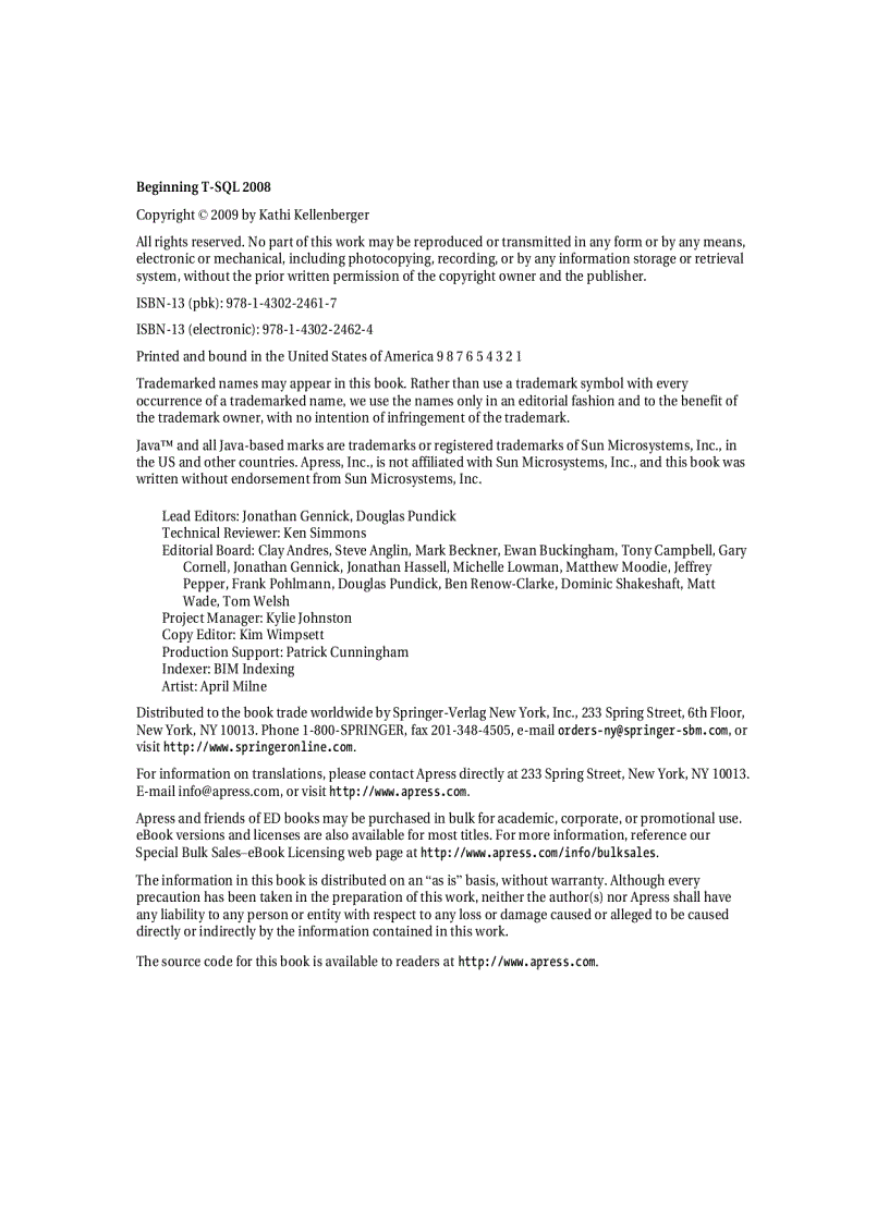 image for page Beginning T SQL 2008
