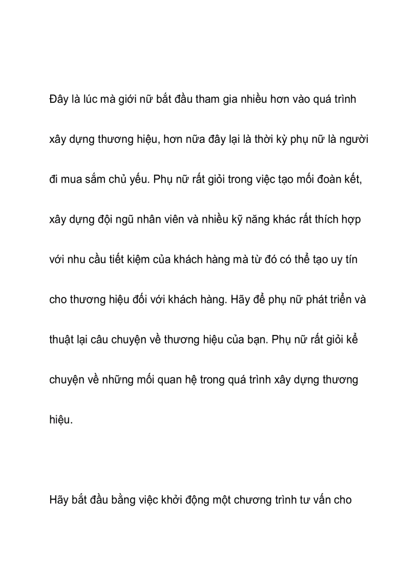 image for page Vai trò của người phụ nữ trong xây dựng thương hiệu