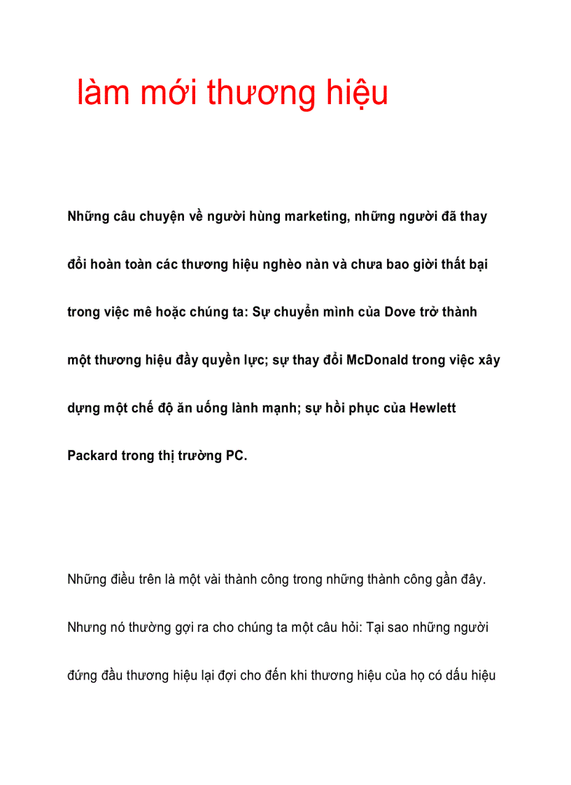 image for page Làm mới thương hiệu