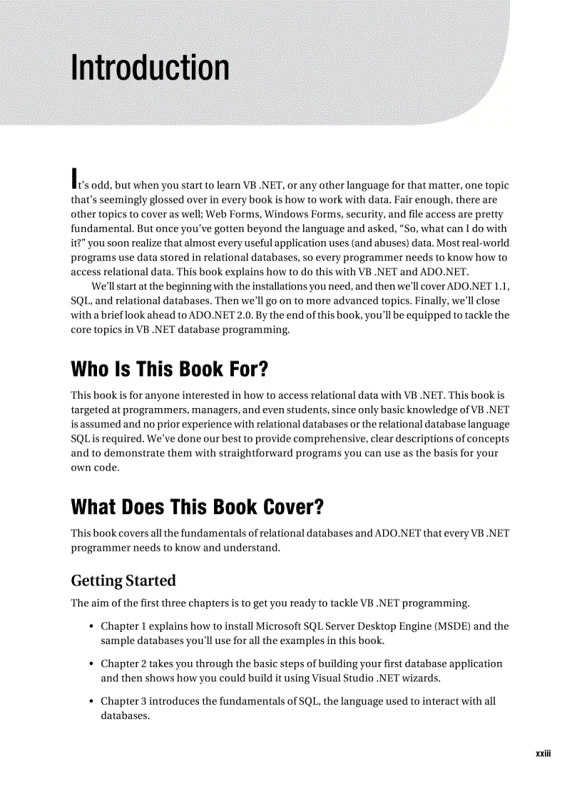 image for page Beginning VB NET 1 1 Databases From Novice to Professional