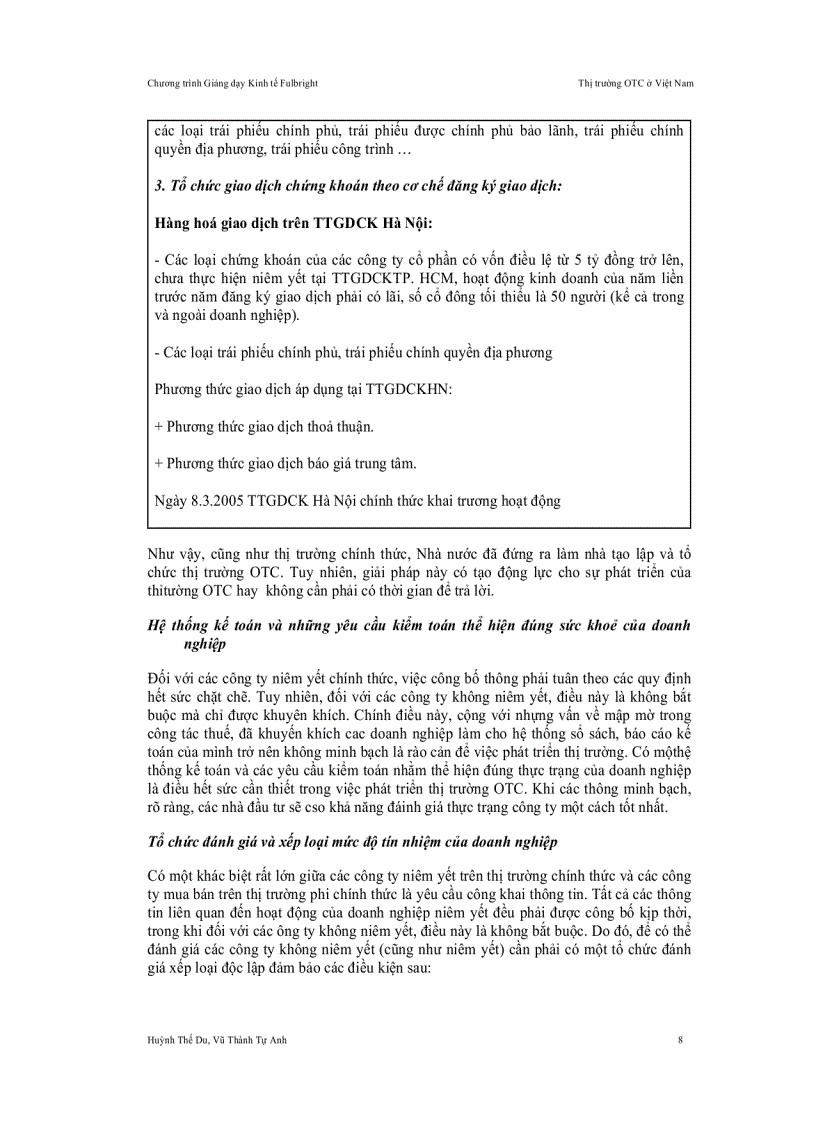 image for page Chương trình giảng dạy kinh tế fulbright thị trường phi tập trung otc ở việt nam