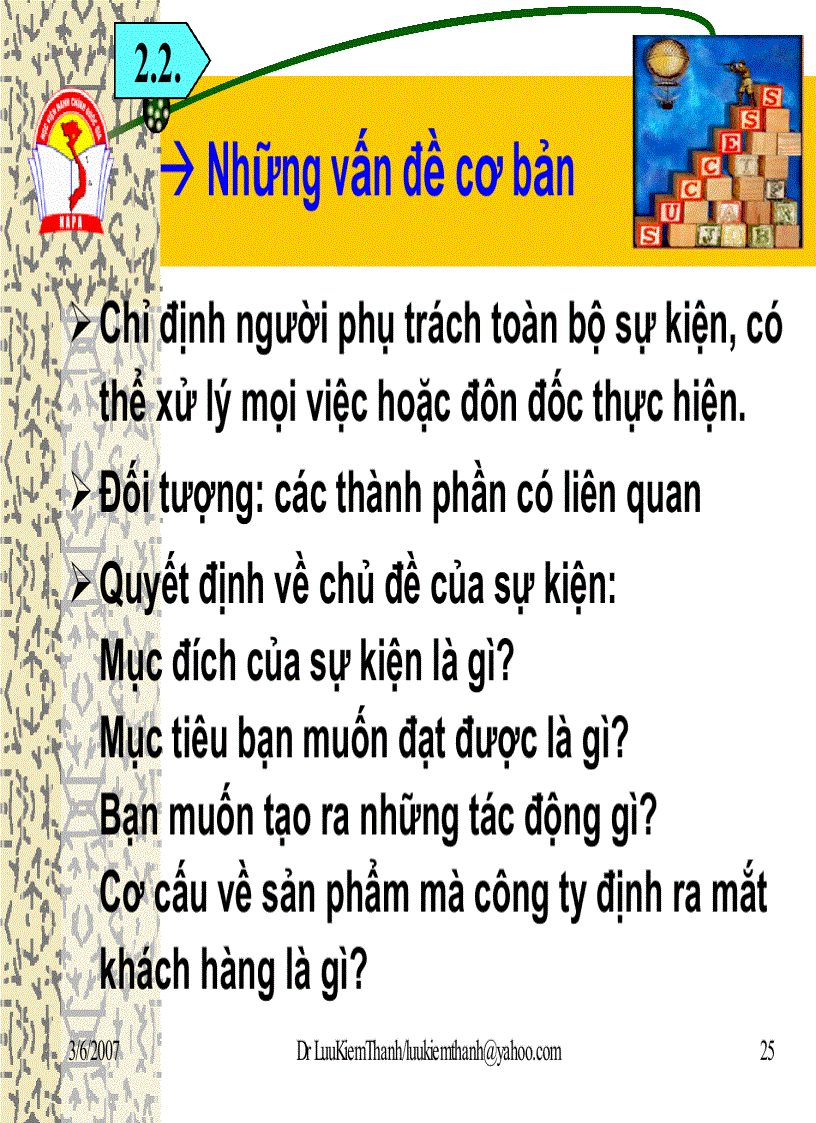 Kỹ năng tổ chức sự kiện 2