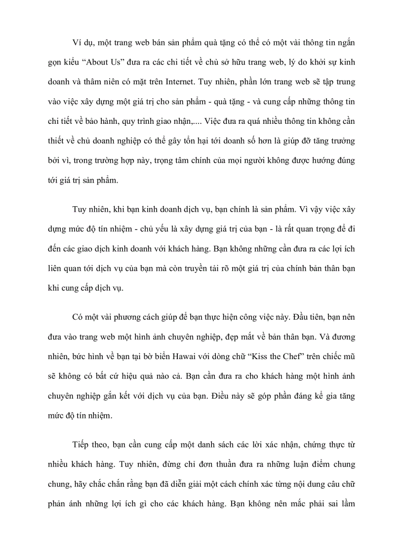 image for page Kinh doanh dịch vụ cần một trang web như thế nào