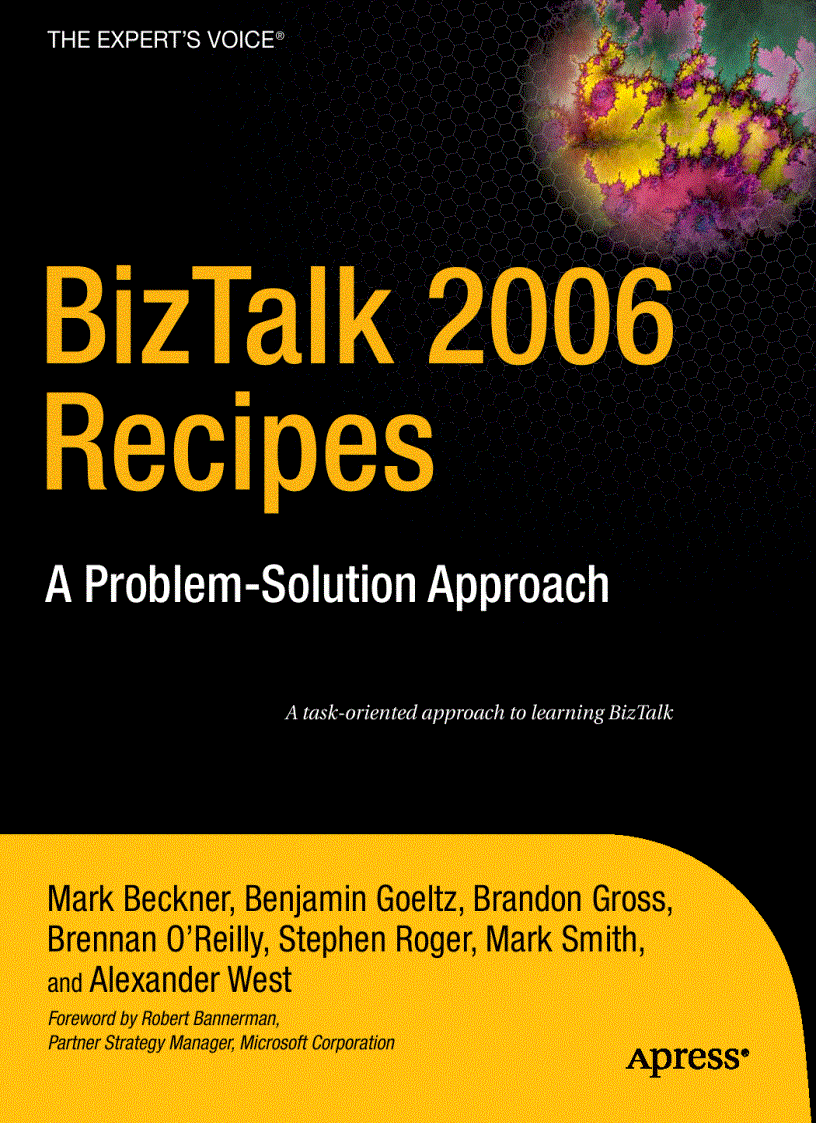image for page BizTalk 2006 Recipes A Problem Solution Approach