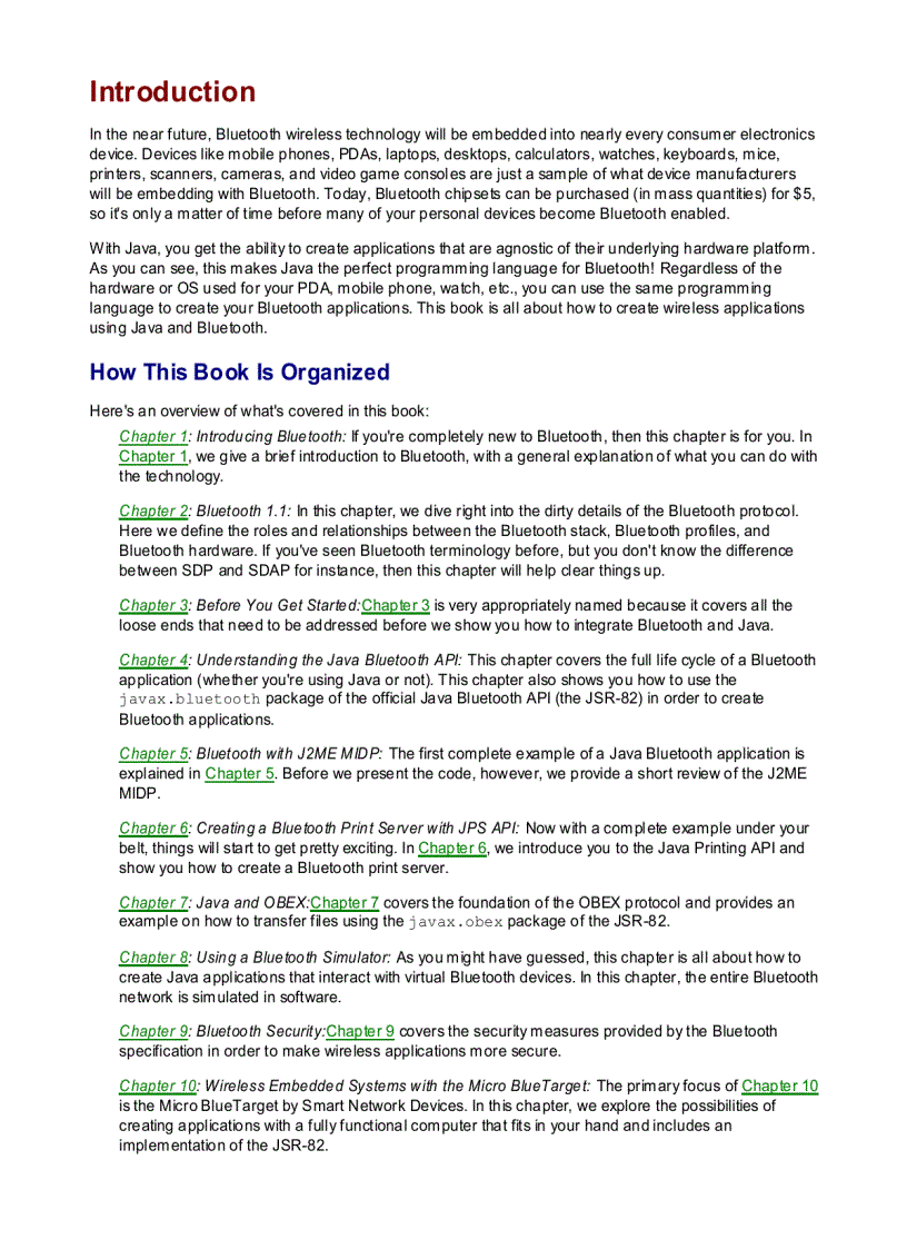 image for page Bluetooth for Java