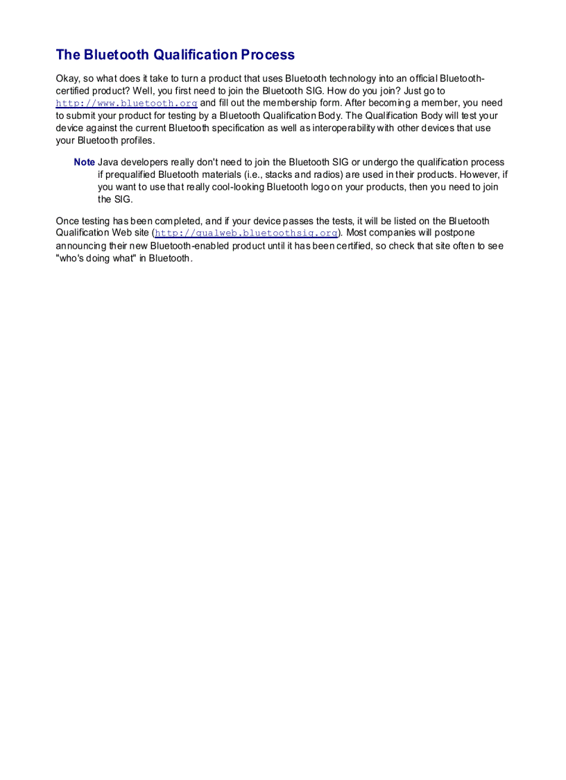 image for page Bluetooth for Java