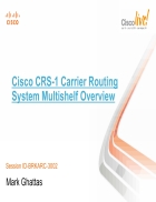 Cisco CRS 1 Carrier Routing System Multishelf Overview