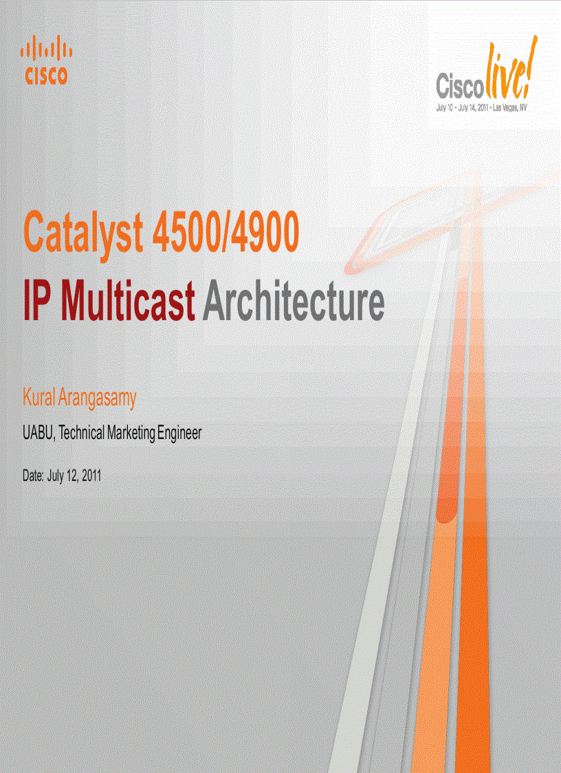 image for page Catalyst 4500 4900 IP Multicast Architecture