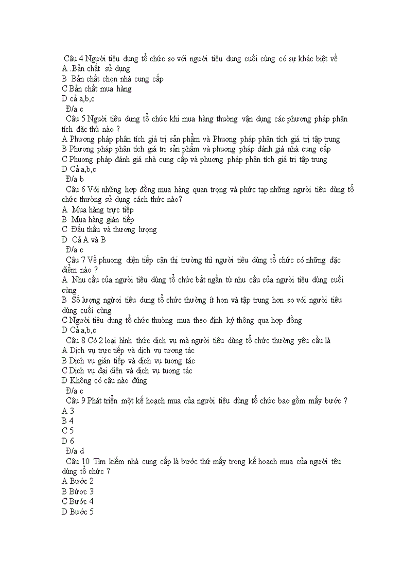 image for page Câu Hỏi Trắc Nghiệm Môn Marketing 3