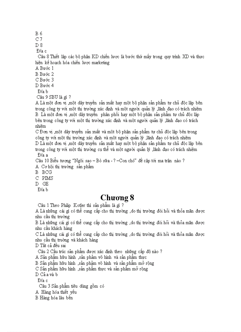 image for page Câu Hỏi Trắc Nghiệm Môn Marketing 3