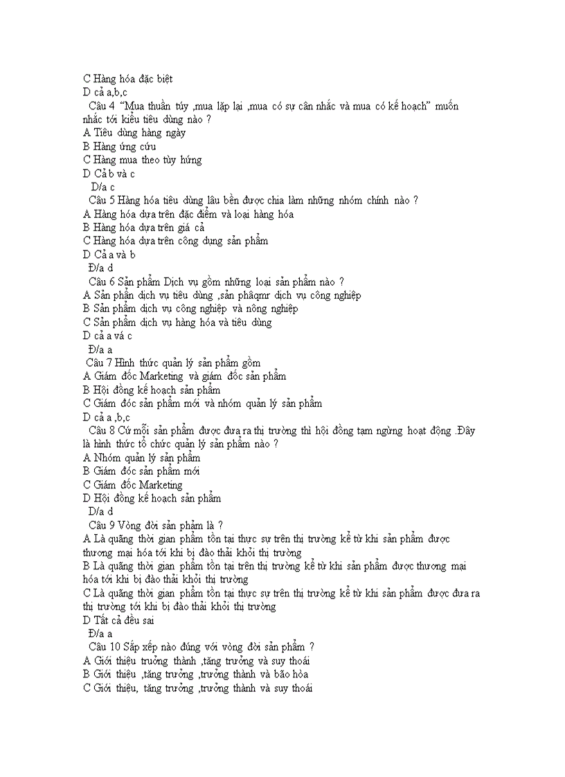 image for page Câu Hỏi Trắc Nghiệm Môn Marketing 3