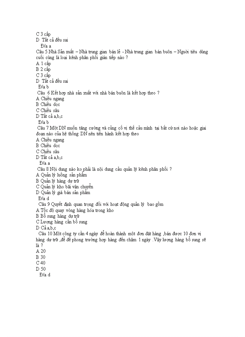 image for page Câu Hỏi Trắc Nghiệm Môn Marketing 3