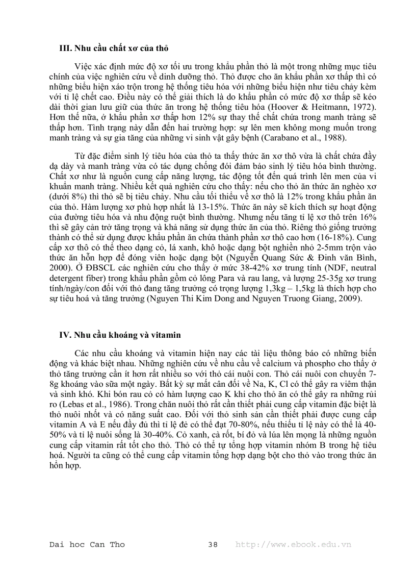 image for page Dinh dưỡng và thức ăn của thỏ