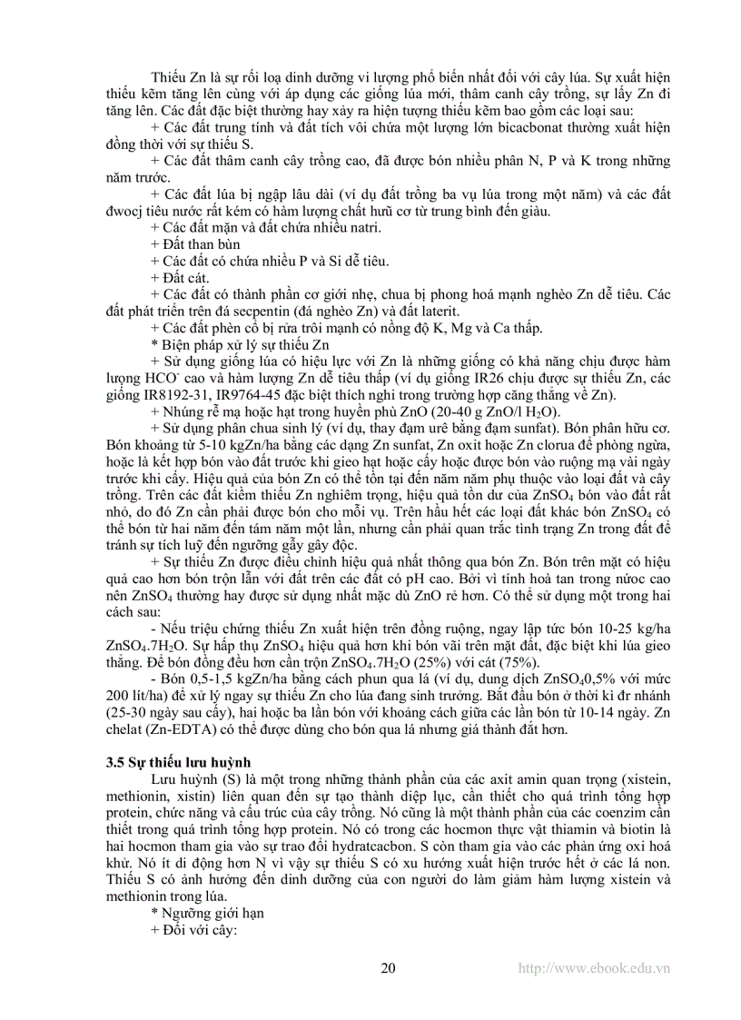 image for page Các chất dinh dưỡng trong đất lúa nước