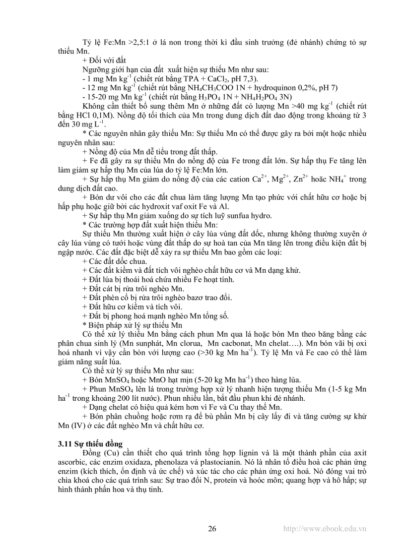 image for page Các chất dinh dưỡng trong đất lúa nước