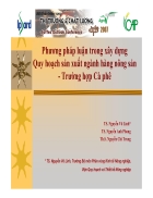 Phương pháp luận trong xây dựng Quy hoạch sản xuất ngành hàng nông sản Trường hợp Cà phê