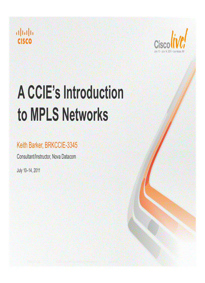 image for page A CCIE s Introduction to MPLS Networks