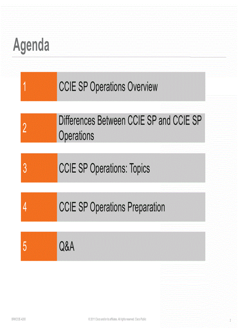 CCIE sản phẩm Operations Breakout